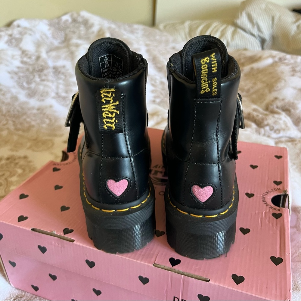 Dr. Martens X Lazy Oaf heart buckle boots - Picture 3 of 4
